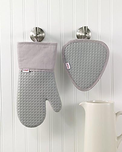 T-fal Waffle Silicone Oven Mitt Set, Softflex, Non-Slip Grip, Heat