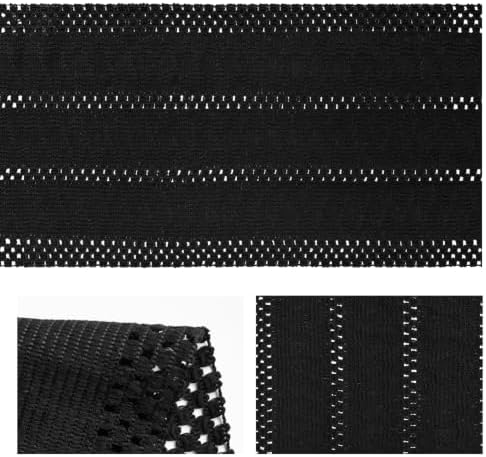 Artoid Mode Black Woven Farmhouse Hollow Table Runner 12x120 Inch