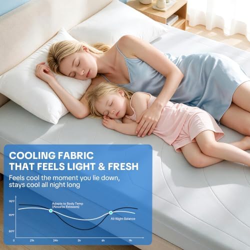 HOMBYS Cooling Mattress Pad Queen for Hot Sleepers with Breathable