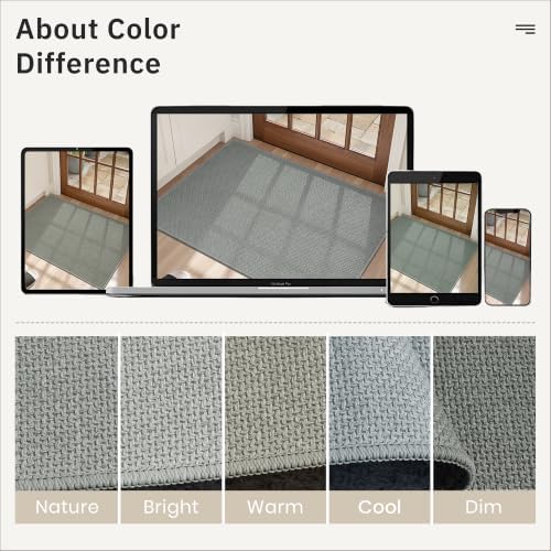 Soalmost 2x6 Runner Rug for Entryway, Dark Grey Washable Non Slip Rugs