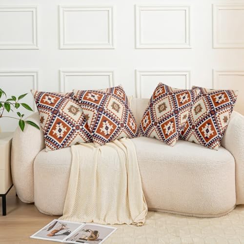 Erosebridal Western Boho Aztec Throw Pillow Covers 22x22 Southwestern