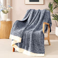 WRENSONGE Soft Twin Blanket for Bed-Cozy Warm Reversible Knitted