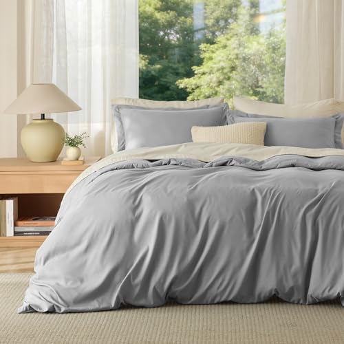 Bedsure Duvet Cover King Size, Soft Double Brushed Bedding Set, 3Pcs