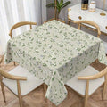 Ditsy Floral Print Square Table Cloth, Waterproof Duty Vinyl Plaid