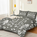 Microfiber Reversible Duvet Cover King Size - Minimalist Plants