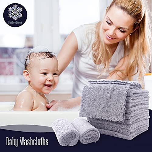 16 Pack Baby Washcloths - Luxury Coral Fleece - Extra Absorbent and