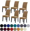 Stretch Chair Covers for Dining Room Set of 6, Removable Washable
