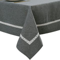 EHouseHome Heavy Duty Fabric Tablecloth with White