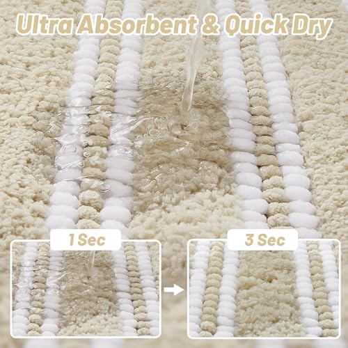 Bathroom Rugs Non Slip Washable 24x17, Ultra Soft Super Absorbent Bath