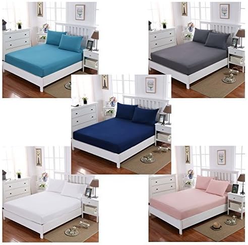 1 Piece Fitted Sheet 100% Long Staple Cotton Taupe Queen Size Only