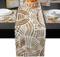 Brown Striped Table Mats Set of 6 with Table Runner 90 Inches
