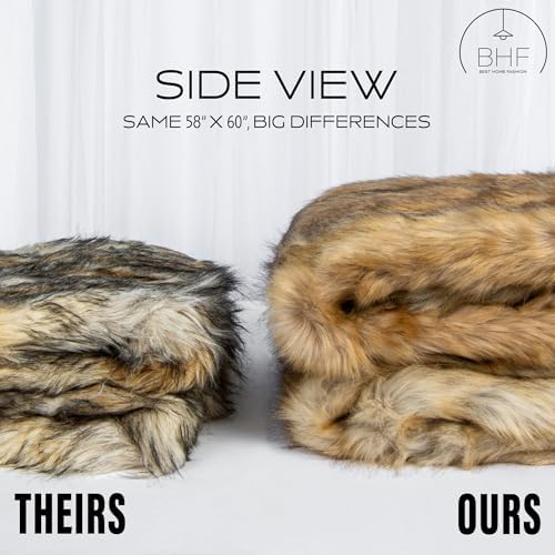 Home Fashion Heavyweight Super Soft Luxury Faux Fur Oversized Throw