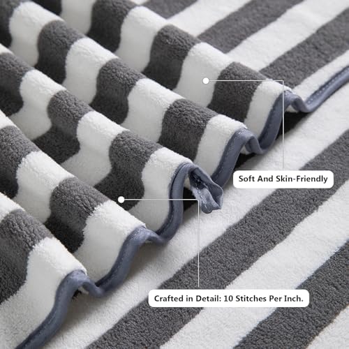 Jarson 18-Piece Striped Bath Towel Set -Highly Absorbent 6 Bath