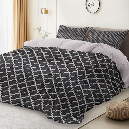 Modern Abstract Geometric Duvet Cover Set - Soft Microfiber Duvet
