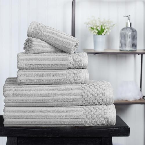 BLUENILEMILLS BNM Cotton 6 Piece Towel Set, Daily Use for Bathroom