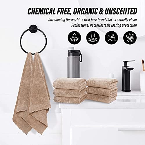 MOONQUEEN 6 Pack Premium Hand Towels - Quick Drying - Microfiber Coral