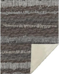 HomeRoots 50" X 70" Brown and Beige Abstract Microfiber Plush Throw