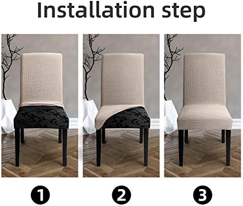 Chair Covers for Dining Room - Stretch Chair Slipcovers for Decorative