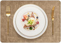 Faux Leather Placemats for Dining and Kitchen Table Washable Place