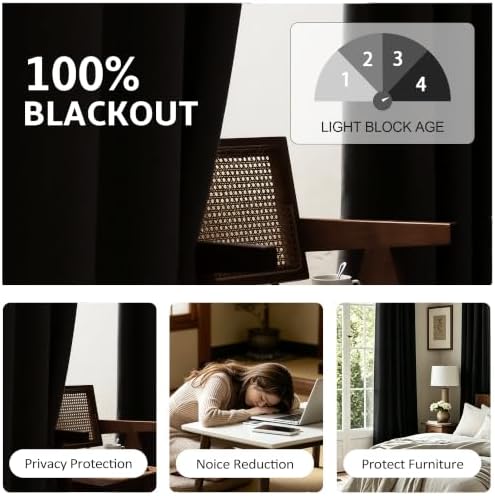 144 Inch Extra Long 100% Blackout Linen Pinch Pleated Curtain Oatmeal