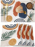 Placemats Set of 8, Boho Woven Placemat, Linen Place Mats for
