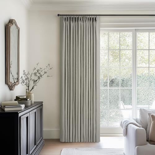 108 Inch Long Curtains Pinch Pleated Curtains for Living Room 2 Panels