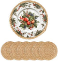 Round Woven Placemats - Boho Rattan Placemats Natural Water Hyacinth