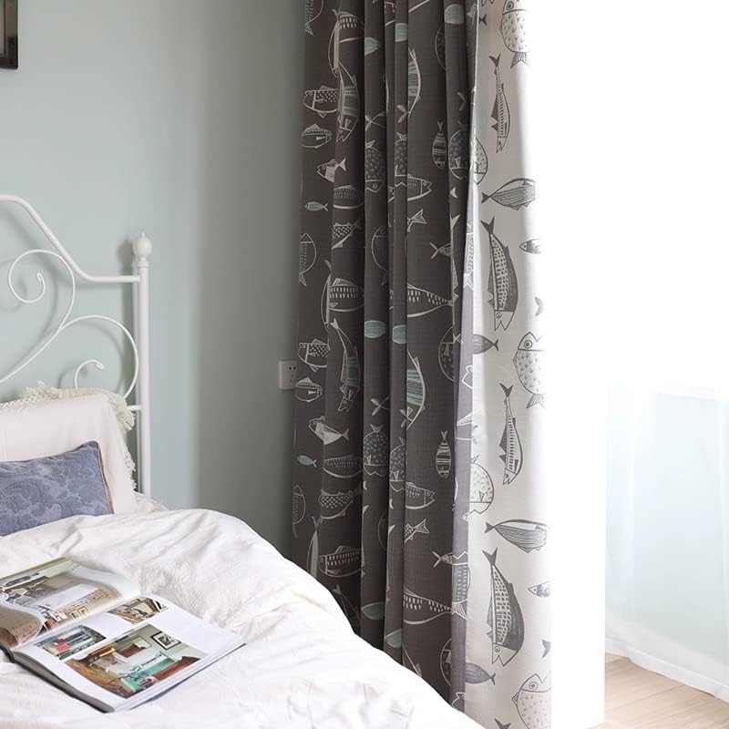 80% Blackout Gray Curtains & Drapes for Bedroom - Farmhouse Curtains