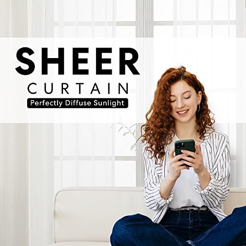 Regal Home Collections Solid Lightweight Voile Sheer Curtains - Rod