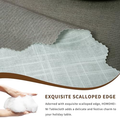 Rectangle Waterproof Tablecloth Linen Textured Table Cloth,Stain and
