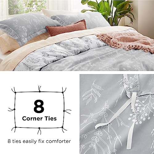 Bedsure Twin/Twin XL Duvet Cover - Reversible Grey Duvet Cover Set