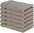 TRP Reversible Long Staple 100% Cotton Bath Hand Towels Set of 6 with