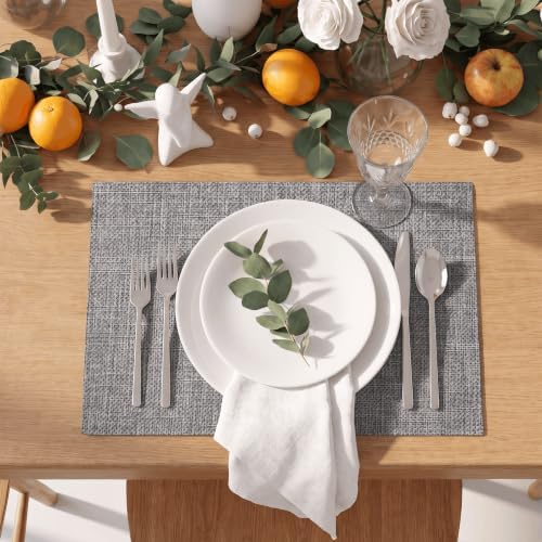 Artoid Mode Reversible Cloth Placemats Set of 4, Washable Heat