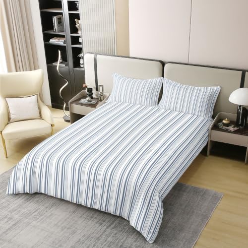 Manfei Geometric Stripe Girls Bedding Set Twin Size 100% Cotton