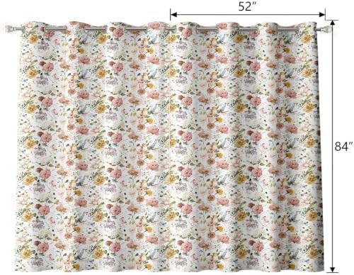 Fchen art Curtains William Morris Brown Poly Grommet Living 52x84 2
