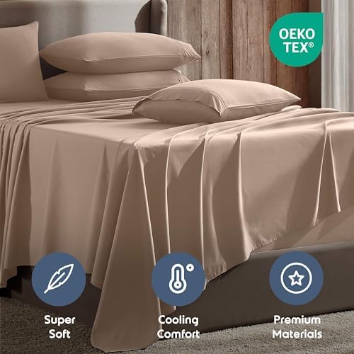 Nestl Extra Deep King Sheet Set - 6 Piece Breathable & Cooling Sheets