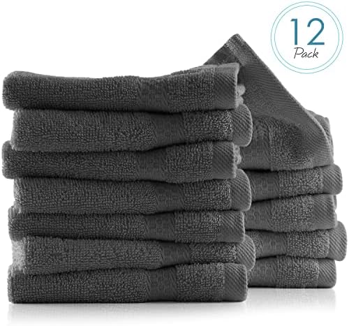 Hearth & Harbor Washcloths 12 Pack - 100% Cotton Washcloth for Body