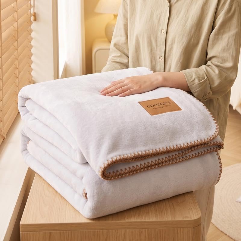Fleece Throw Blankets, Lightweight Warm Soft Cozy Bed Blanket, All