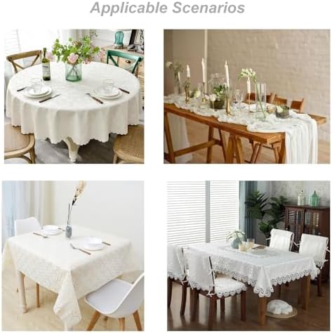 Square End Table Cloth, 70" x 70", Cotton, Solid Color with Tassels