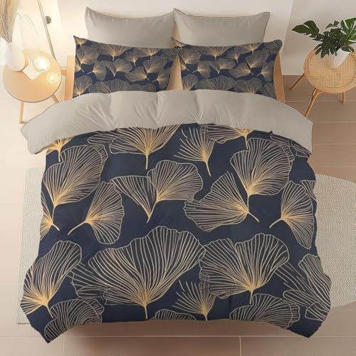 Light Gray Duvet Cover King Size, Reversible Duvet Cover Set with