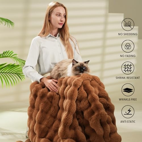 Super Comfort Oversized Warm Thick Bubble Luxury Plush Rabbit Faux Fur