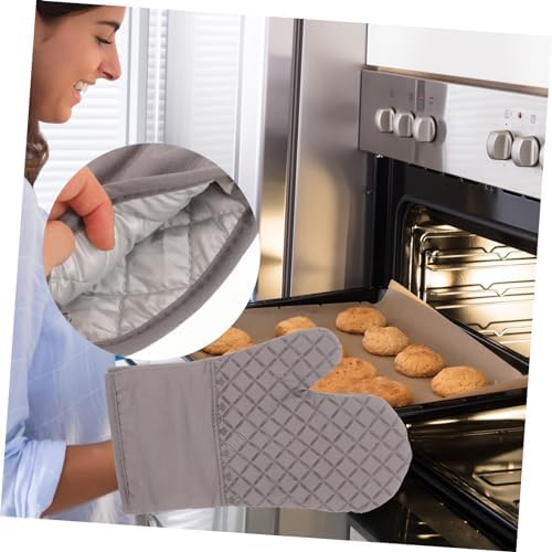 1set Oven Mitts and Pot Holder Oven Gloves Lining for Safe Gripping