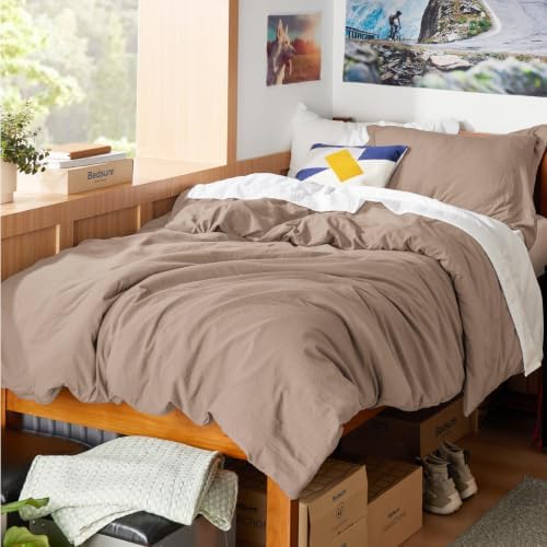 Bedsure Prewashed Twin/Twin XL Duvet Cover, Cotton-Like Bedding Set