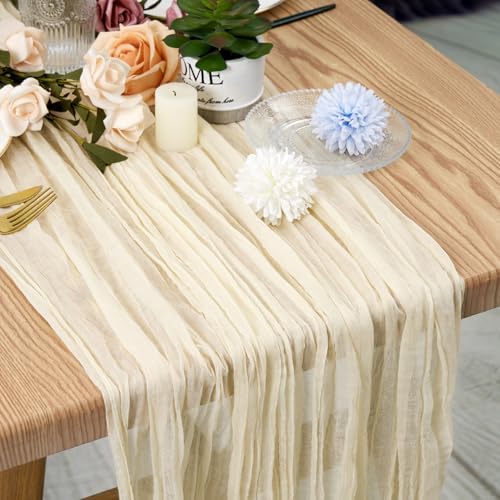 12 Pack Cheesecloth Table Runner 35 x 120 inch Long Boho Cheese Cloth