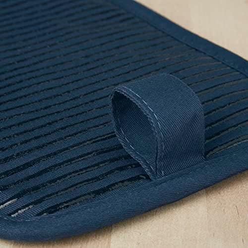 KitchenAid Beacon Two-Tone Non-Slip Pot Holder Set, Navy/Ink, 7"x10"