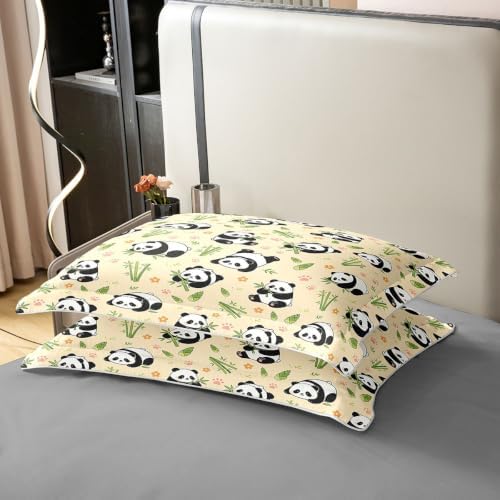Manfei Cartoon Panda Kids Bedding Set King Size 100% Cotton