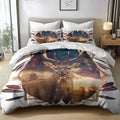 California King Duvet Cover Set Animal Deer Feather Arrow Soft