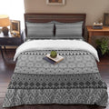 Grey Boho Full Duvet Cover Set - 4 Pcs Comforter Cover Bedding Sets