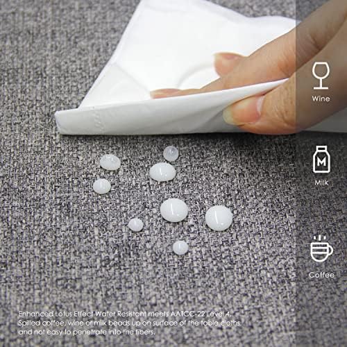 BALCONY & FALCON Rectangle Table Cloth Waterproof Gray 70"x70"