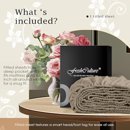 FreshCulture Queen Fitted Sheet Only – Premium Hotel-Quality Fitted